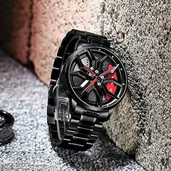 Amazon.co.jp: Men Women Watch Band 3D Wheel Rim Hub Watch